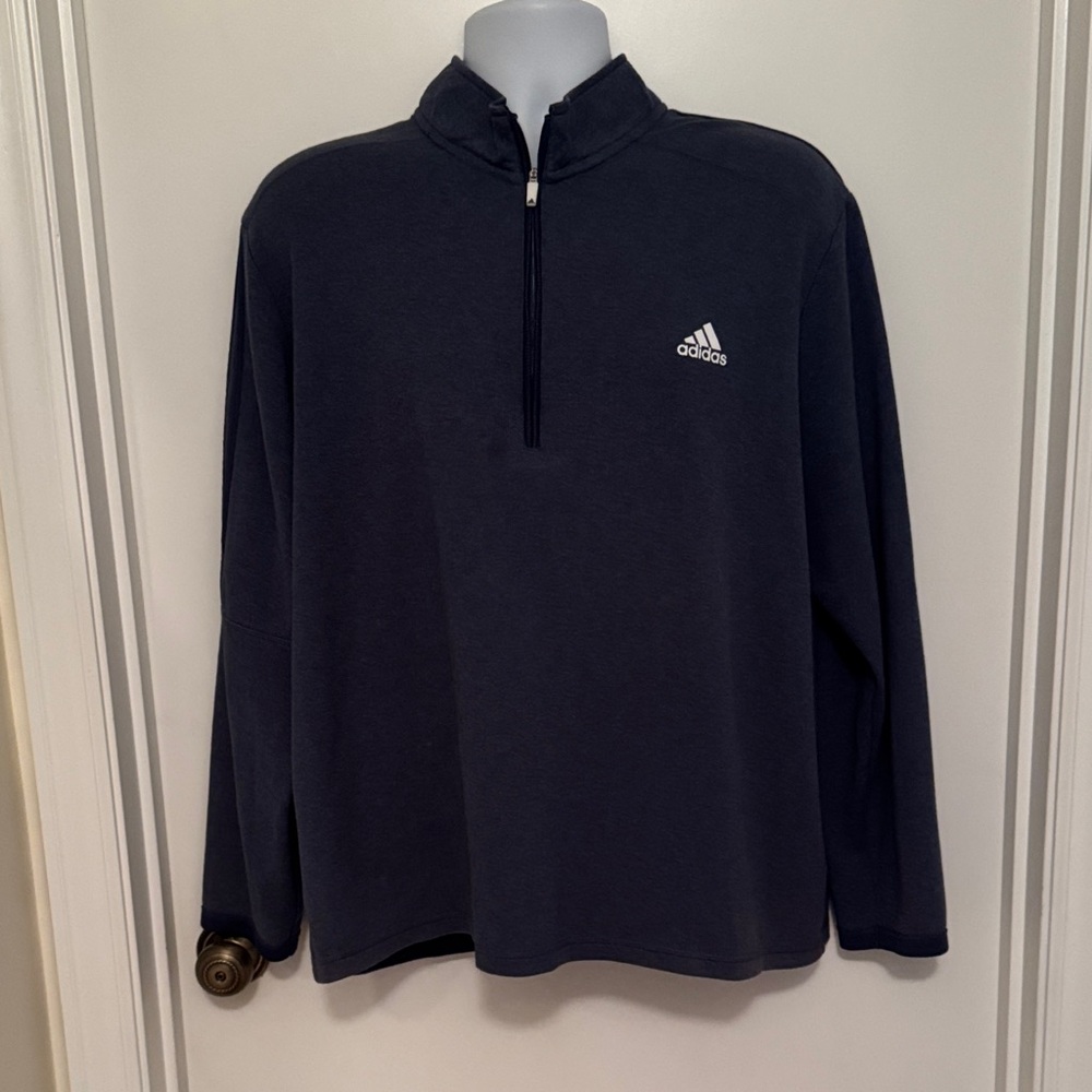 Adidas Navy Quarter-Zip Pullover